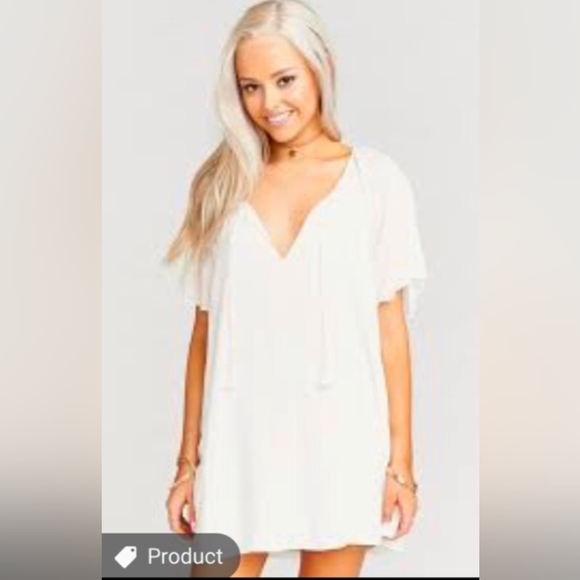 Show Me Your MuMu Tops - Show Me Your Mumu White Juana Tassel Tunic Top Cover Up Size Small *Note Re Spot